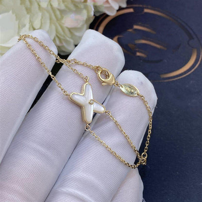 ¡®Glow Jewelry¡¯JEUX BRACELET WHITE MOP GOLD 1 DIAMOND