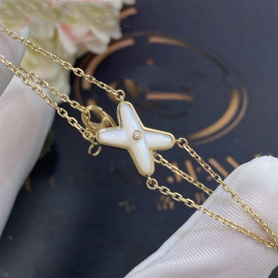 ¡®Glow Jewelry¡¯JEUX BRACELET WHITE MOP GOLD 1 DIAMOND