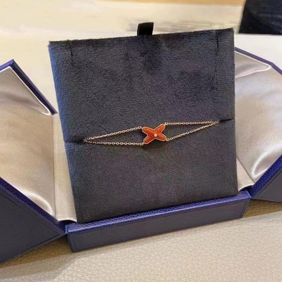 [Glow Jewelry]JEUX BRACELET CARNELIAN PINK GOLD 1 DIAMOND