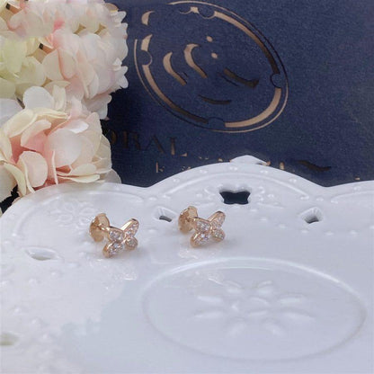 [Glow Jewelry]JEUX DE PINK GOLD DIAMOND EARRINGS
