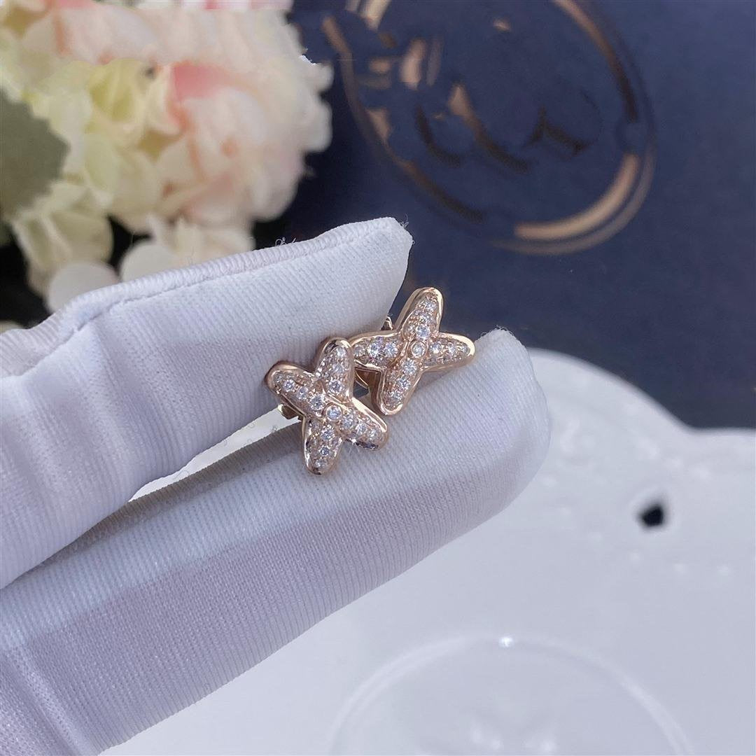 [Glow Jewelry]JEUX DE PINK GOLD DIAMOND EARRINGS