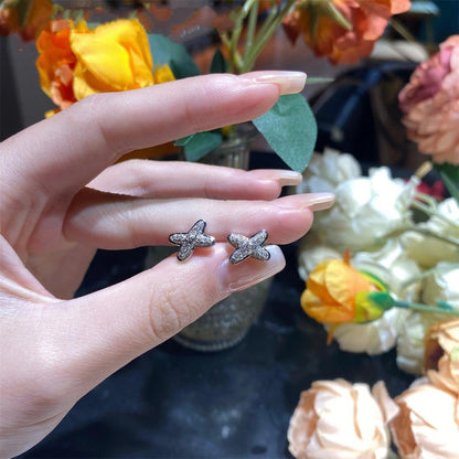 [Glow Jewelry]JEUX DE SILVER DIAMOND EARRINGS