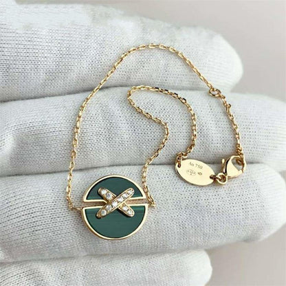 ¡®Glow Jewelry¡¯JEUX DE BRACELET MALACHITE PINK GOLD DIAMONDS