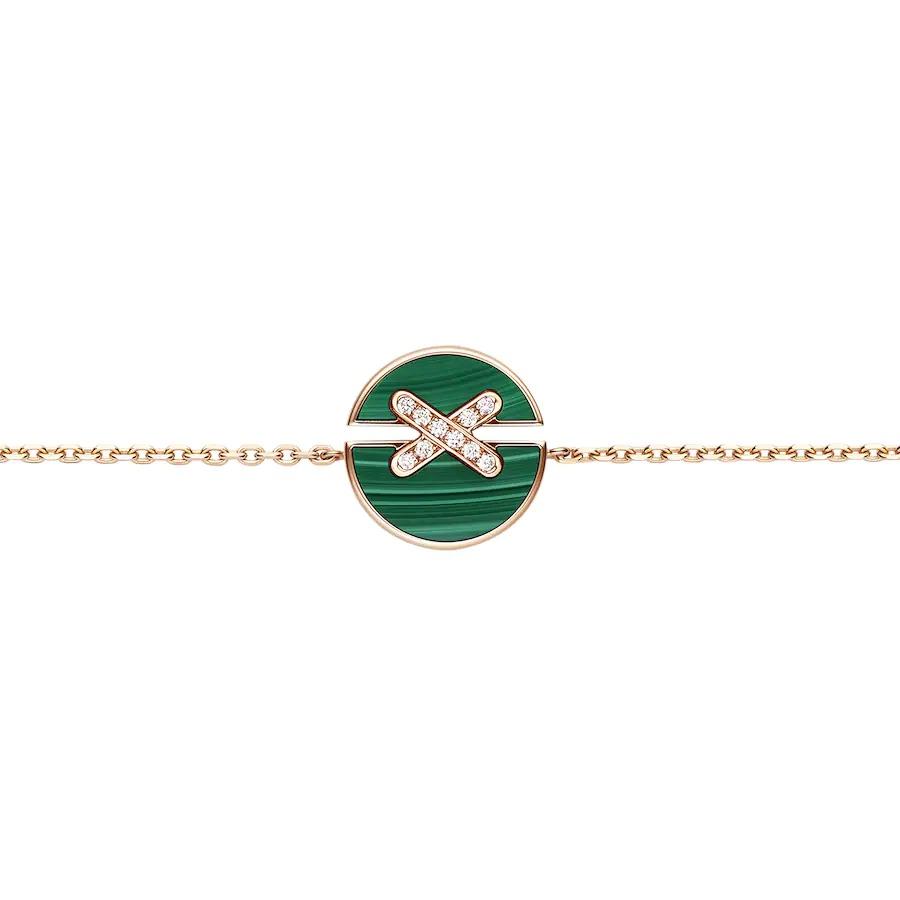 [Glow Jewelry]JEUX DE BRACELET MALACHITE PINK GOLD DIAMONDS
