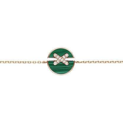 [Glow Jewelry]JEUX DE BRACELET MALACHITE PINK GOLD DIAMONDS