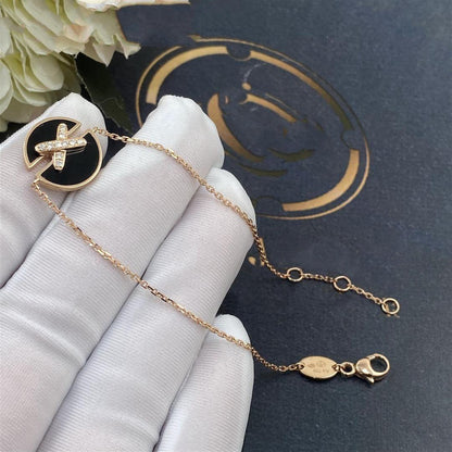 ¡®Glow Jewelry¡¯JEUX DE BRACELET ONYX PINK GOLD DIAMOND