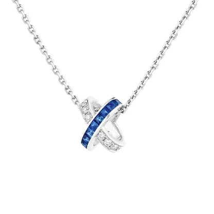 [Glow Jewelry]LIENS DIAMOND SILVER NECKLACE