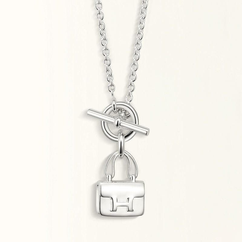 [Glow Jewelry]POP H PEDANT SILVER NECKLACE