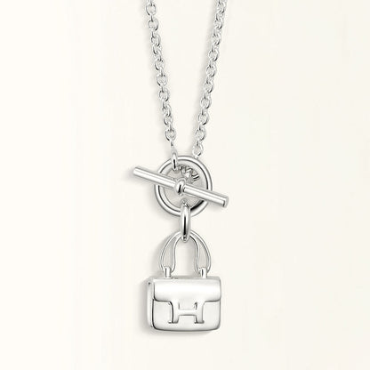 [Glow Jewelry]POP H PEDANT SILVER NECKLACE