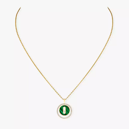 [Glow Jewelry]Lucky Move Diamond Necklace in Rose Gold and White Mother-of-Pearl