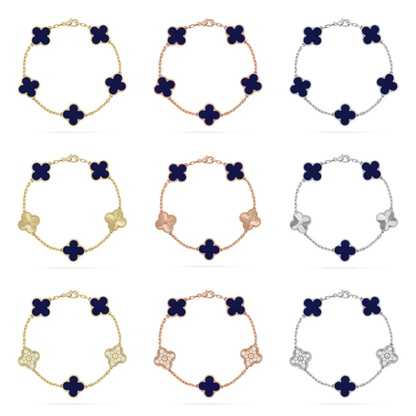 [Glow Jewelry]CLOVER 5 MOTIF LAPIS LAZULI BRACELET COLLECTION
