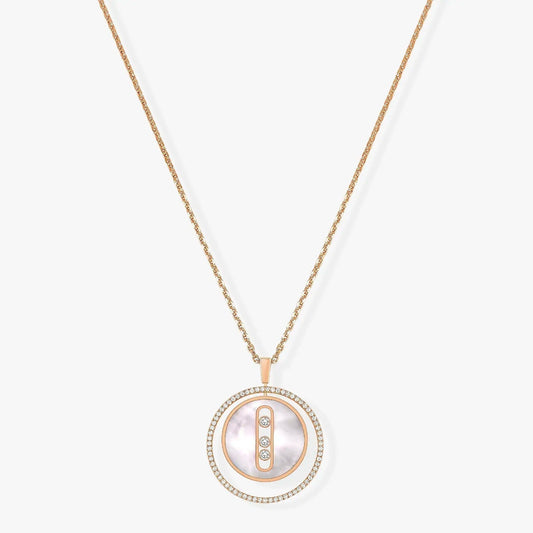 [Glow Jewelry]LUCKY MOVE MM NACRE BLANCHE DIAMOND NECKLACE