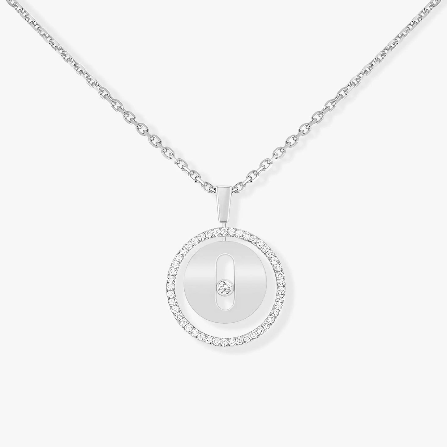 [Glow Jewelry]LUCKY MOVE PM NECKLACE SILVER DIAMOND