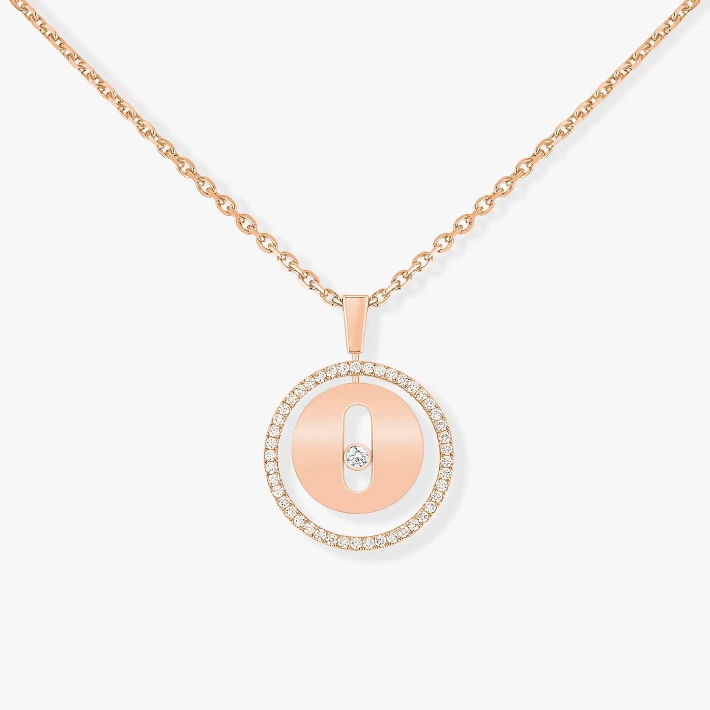[Glow Jewelry]LUCKY MOVE PM NECKLACE PINK GOLD DIAMOND