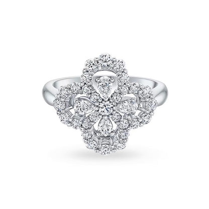 ¡®Glow Jewelry¡¯LOOP RING FULL MOTIF DIAMOND 16MM SILVE