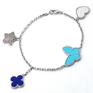 [Glow Jewelry]LUCKY SPRING SILVER BRACELET 4 MOTIF