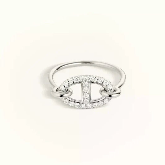 [Glow Jewelry]RONDE SMALL SILVER DIAMOND RING