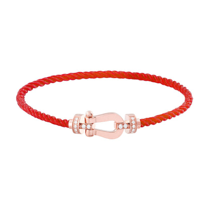 [Glow Jewelry]FORCE 10 HALF DIAMOND PINK GOLD RED CORDERI LARGE AND MEDIUM MODEL