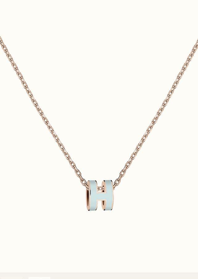 [Glow Jewelry]POP H LIGHT BLUE NECKLACE