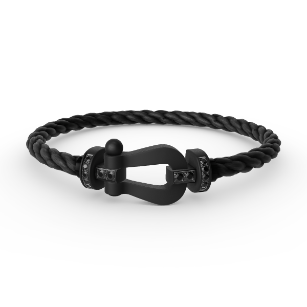 [Glow Jewelry]FORCE LARGE SERIES HORSESHOE BLACK SAMURAI BRACELET