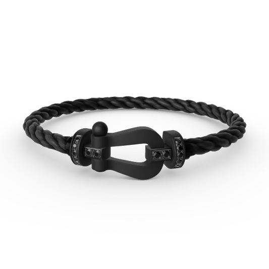 [Glow Jewelry]FORCE LARGE SERIES HORSESHOE BLACK SAMURAI BRACELET