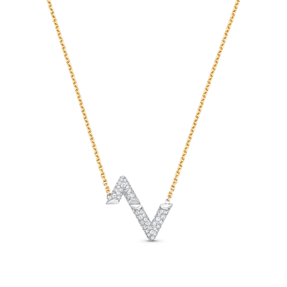 [Glow Jewelry]VOLT SILVER DIAMOND PEDANT NECKLACE