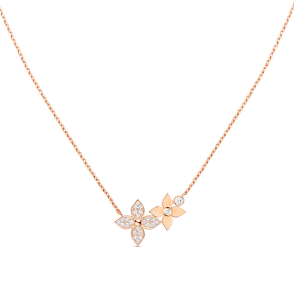 [Glow Jewelry]STAR BLOSSOM NECKLACE PINK GOLD DIAMONDS