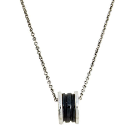 [Glow Jewelry]ZERO 1 BLACK CERAMIC SILVER NECKLACE