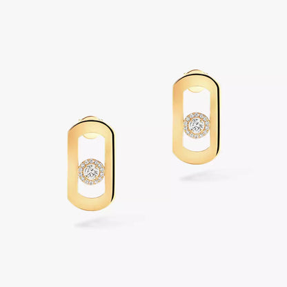 [Glow Jewelry]So Move Diamond Earrings in Yellow Gold