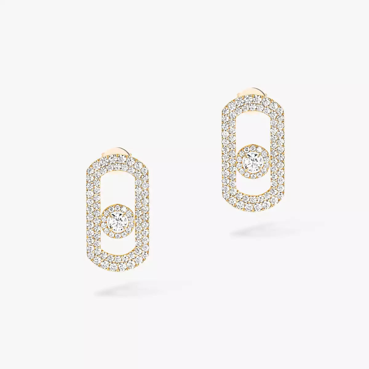 [Glow Jewelry]So Move Pave_-Set Diamond Earrings in Silver