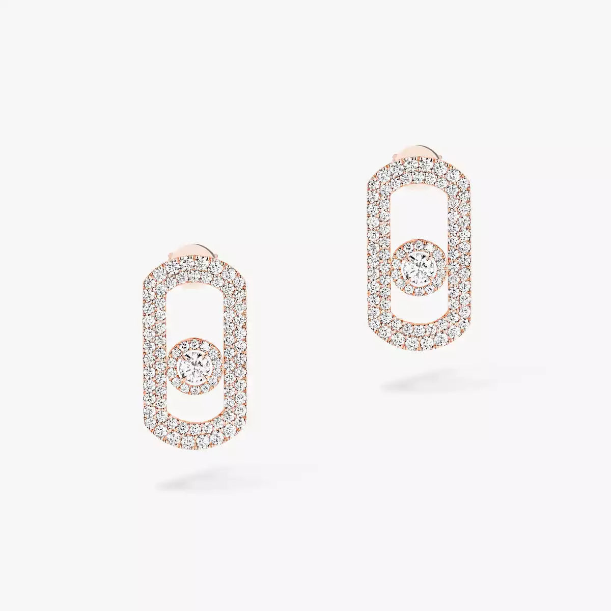 [Glow Jewelry]So Move Pave_-Set Diamond Earrings in Silver