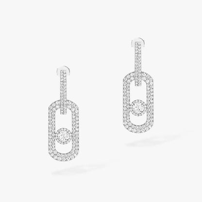 [Glow Jewelry]So Move XL Pave_-Set Diamond Pendant Earrings