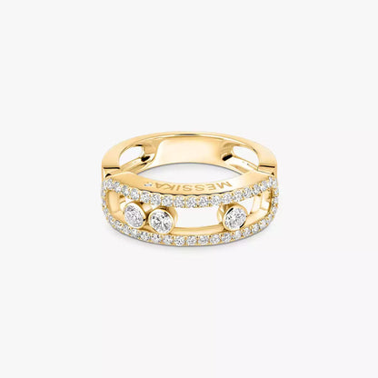 [Glow Jewelry] Move Gold Diamond Pave_ Ring