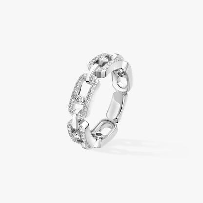 [Glow Jewelry]Move Link Pave_-Set Diamond Ring in Gold