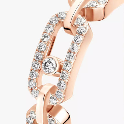 [Glow Jewelry]Move Link Pave_-Set Diamond Ring in Gold