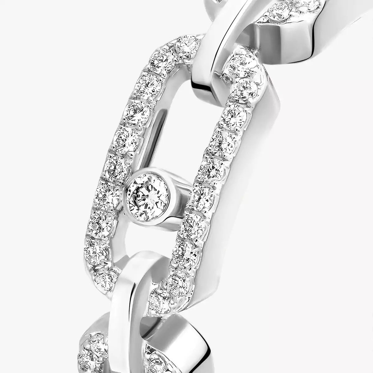 [Glow Jewelry]Move Link Pave_-Set Diamond Ring in Gold