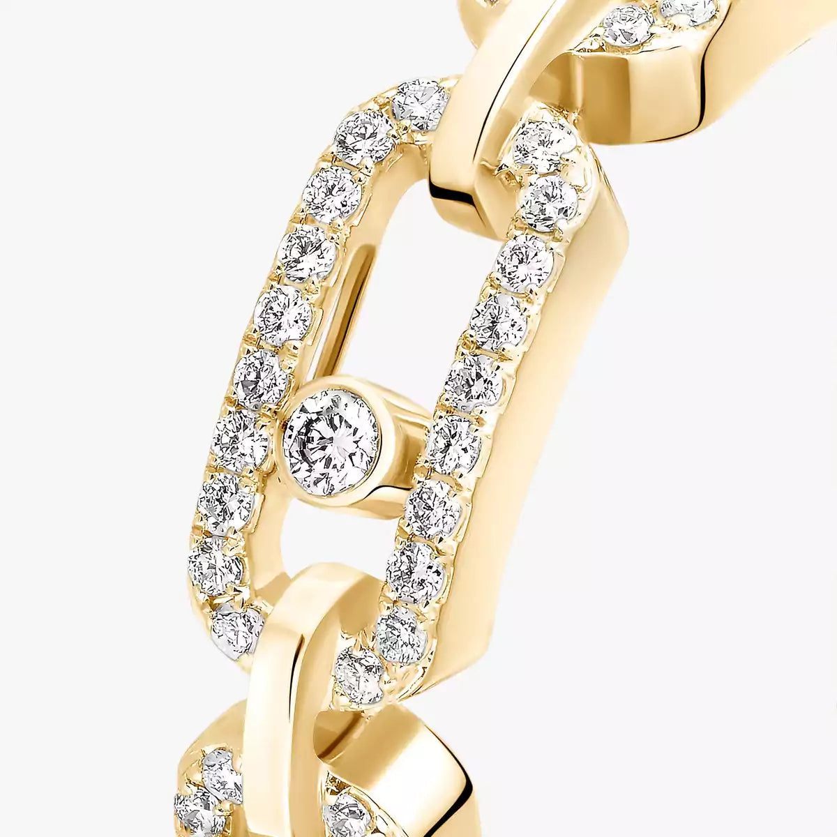 [Glow Jewelry]Move Link Pave_-Set Diamond Ring in Gold
