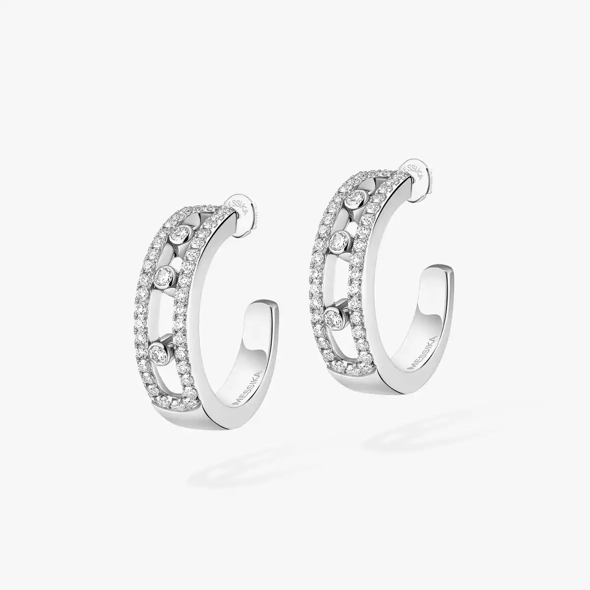 [Glow Jewelry]Diamond Pave_ Hoop Earrings Move