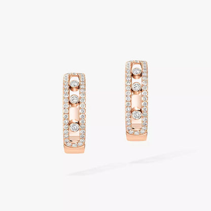 [Glow Jewelry]Diamond Pave_ Hoop Earrings Move