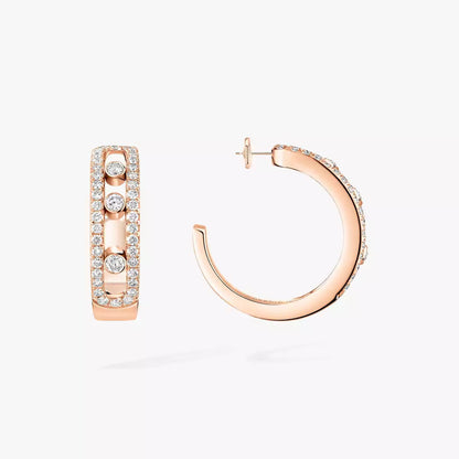 [Glow Jewelry]Diamond Pave_ Hoop Earrings Move