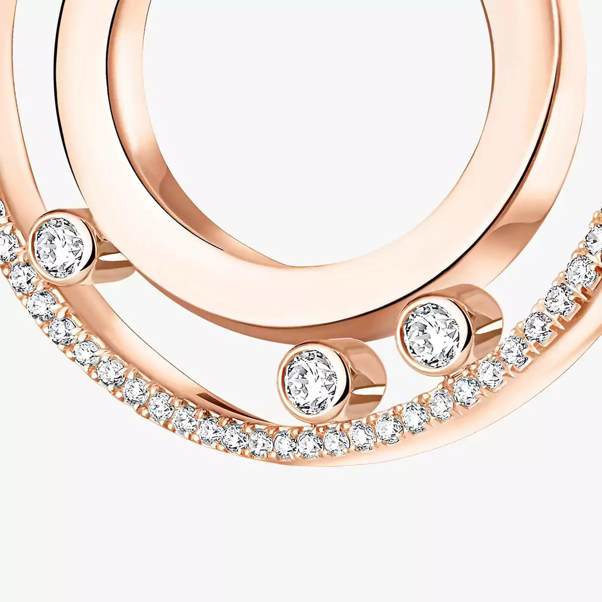 [Glow Jewelry]Move Romane Small Diamond Hoop Earrings