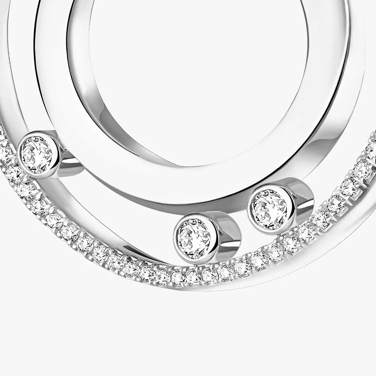 [Glow Jewelry]Move Romane Small Diamond Hoop Earrings