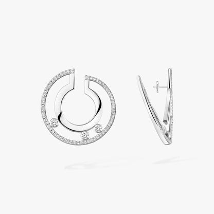 [Glow Jewelry]Move Romane Small Diamond Hoop Earrings