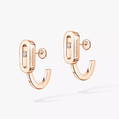 [Glow Jewelry]Diamond Mini Hoop Earrings Move Classique