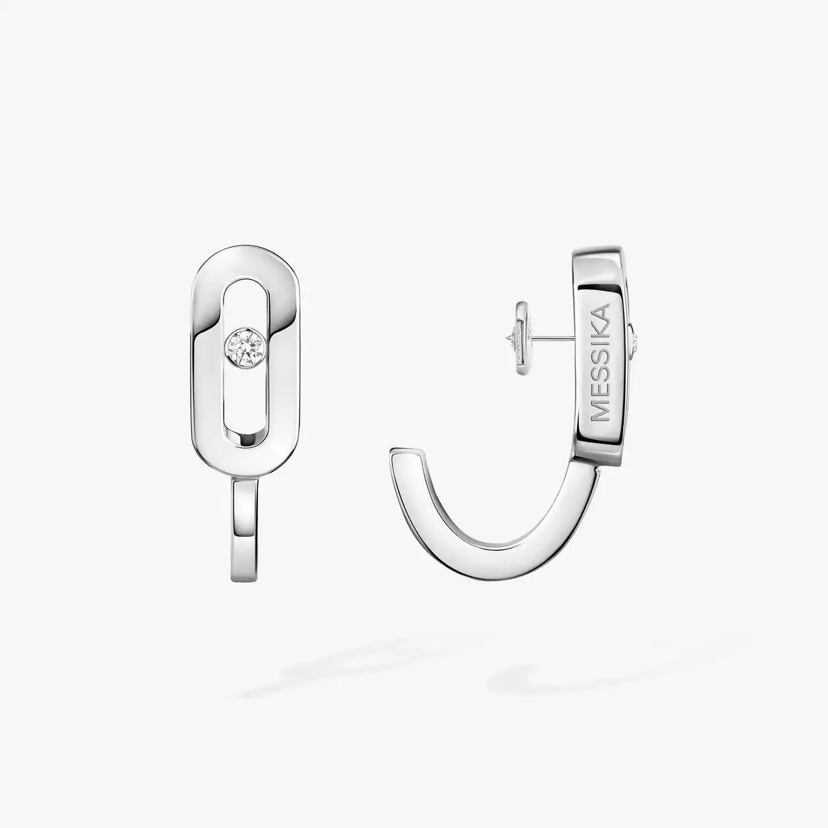 [Glow Jewelry]Diamond Mini Hoop Earrings Move Classique
