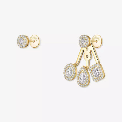 [Glow Jewelry] My Twin Trio  Diamond Earrings