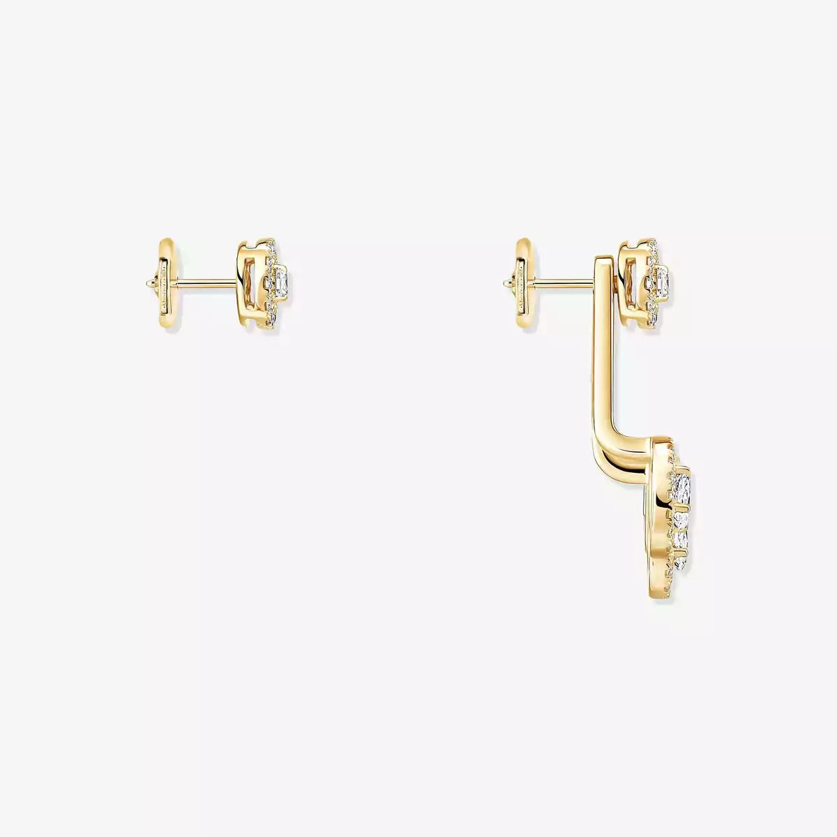 [Glow Jewelry] My Twin Trio  Diamond Earrings