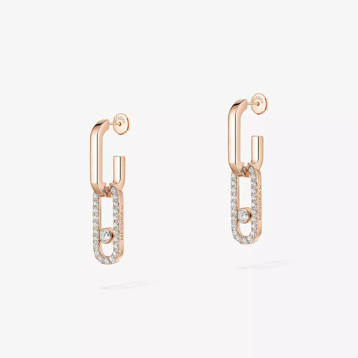 [Glow Jewelry]Move Link Diamond Earrings
