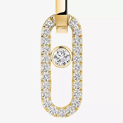 [Glow Jewelry]Move Link Diamond Earrings