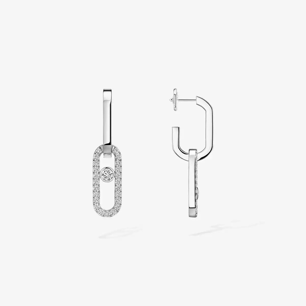 [Glow Jewelry]Move Link Diamond Earrings